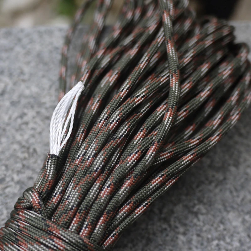 100ft Paracord 4mm 7 Strand Cores Paracord for Survival Parachute Cord Lanyard Climbing Rope For Hiking Camping 31m