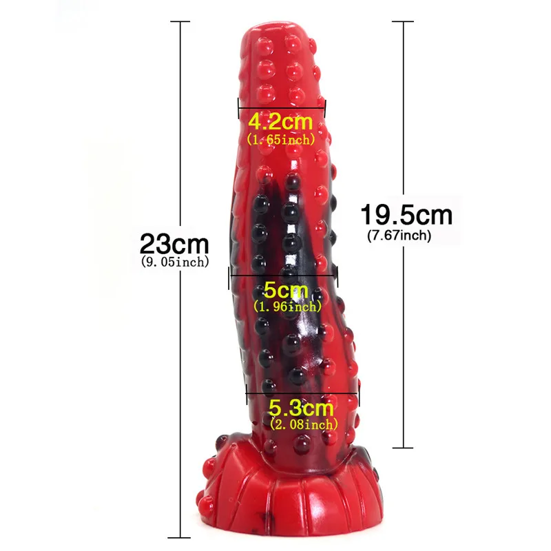 Animal Dildo Bumpy Little Pump Massager Vaginal Sex Toys Tiger Dicks Penis Red Black Dildos Butt Plug Adult Toy Sex Shop