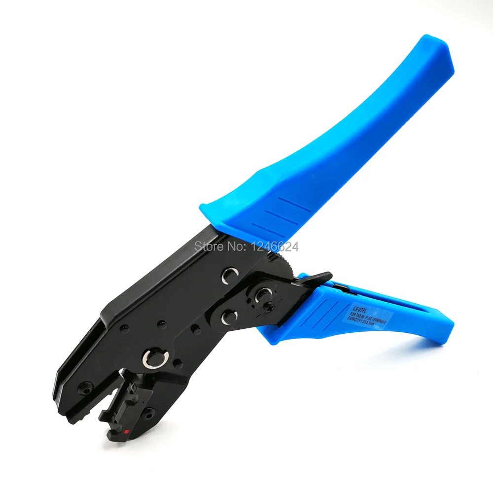 

Hcable wire crimper LX-07FL for insulated 90 flag terminals1.5-2.5mm2/20-18,16-14 AWG