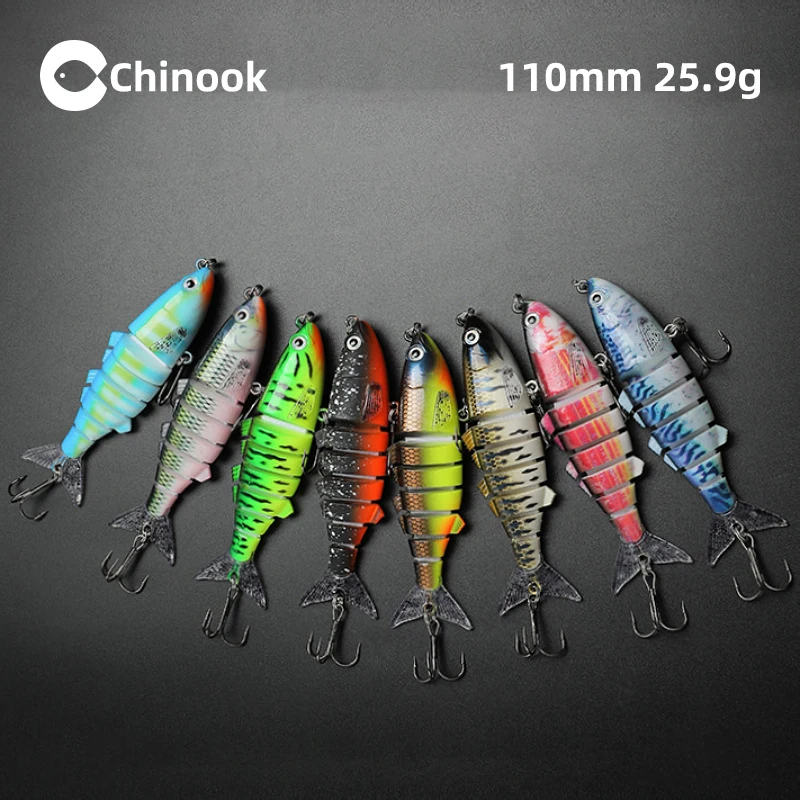 Chinook Sinking Wobblers for Pike 110mm 25g Swimbait Jointed Lures for Fishing Artificial Bait Hard Crankbaits Fishing Lure