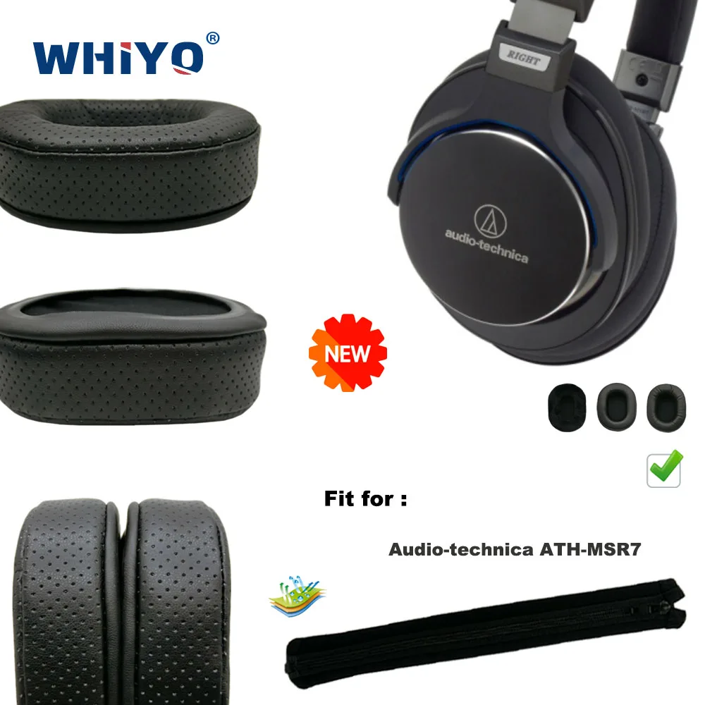 交換用イヤーパッド,オーディオテクニカATH-MSR7用,レザークッション,ベルベットイヤーマフ,新作コレクション