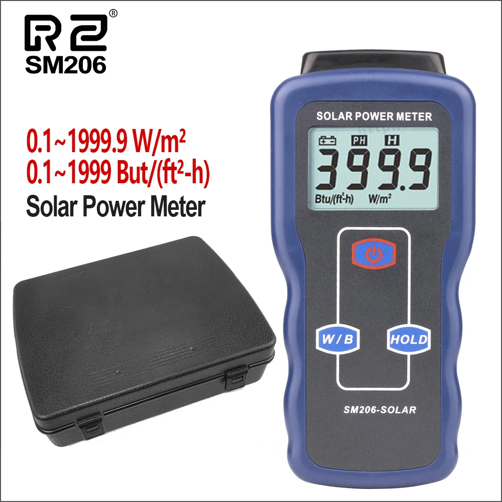 

DZYTEK Solar Power Meter Light Meter Mini Solar Lipo Charger Board Solar Radiation Tester 0.1-1999.9 Solar Lux Power Meter SM206