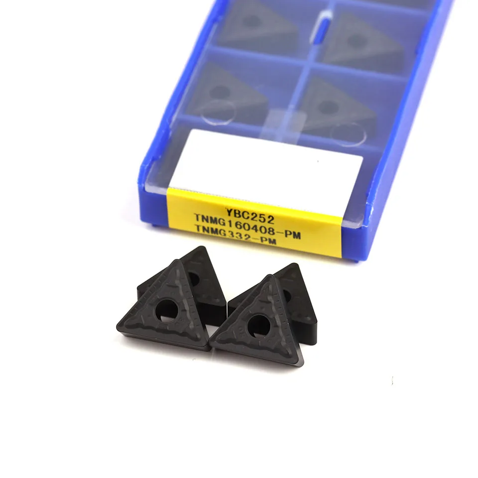 Imagem -02 - Torneamento Externo Ferramenta Carboneto Insere Ferramentas de Torno Cnc Tnmg160404-pm Ybc251 Tnmg160408-pm Ybc252 Tnmg160412 Ybc251 Ybc252