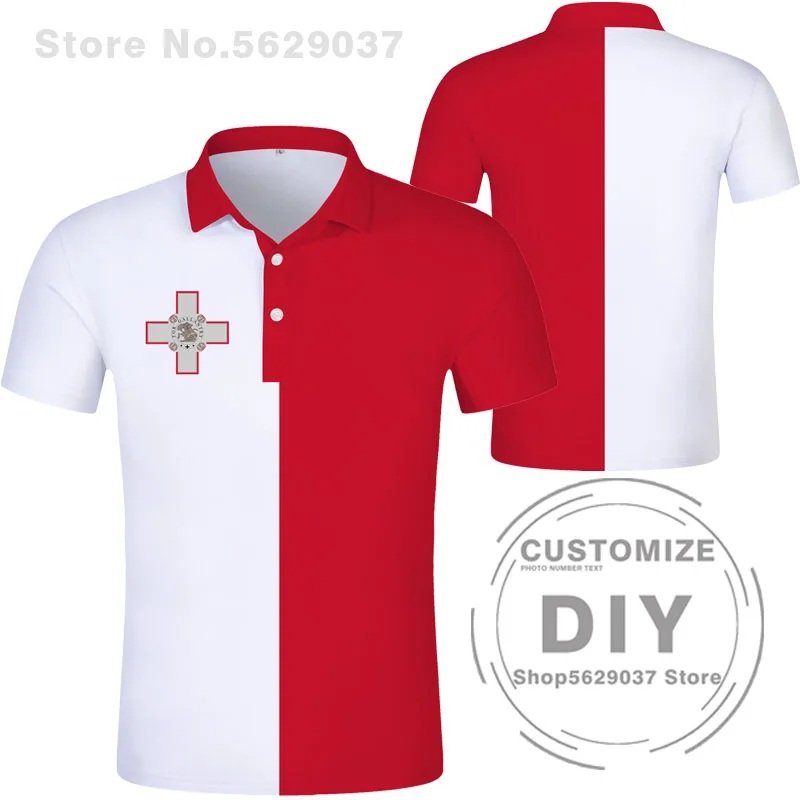 Malta Polo Shirt Diy Free Custom Made Name Mlt Polo Shirt Nation Flag Mt Republic Of Maltese Country College Logo Photo Clothes