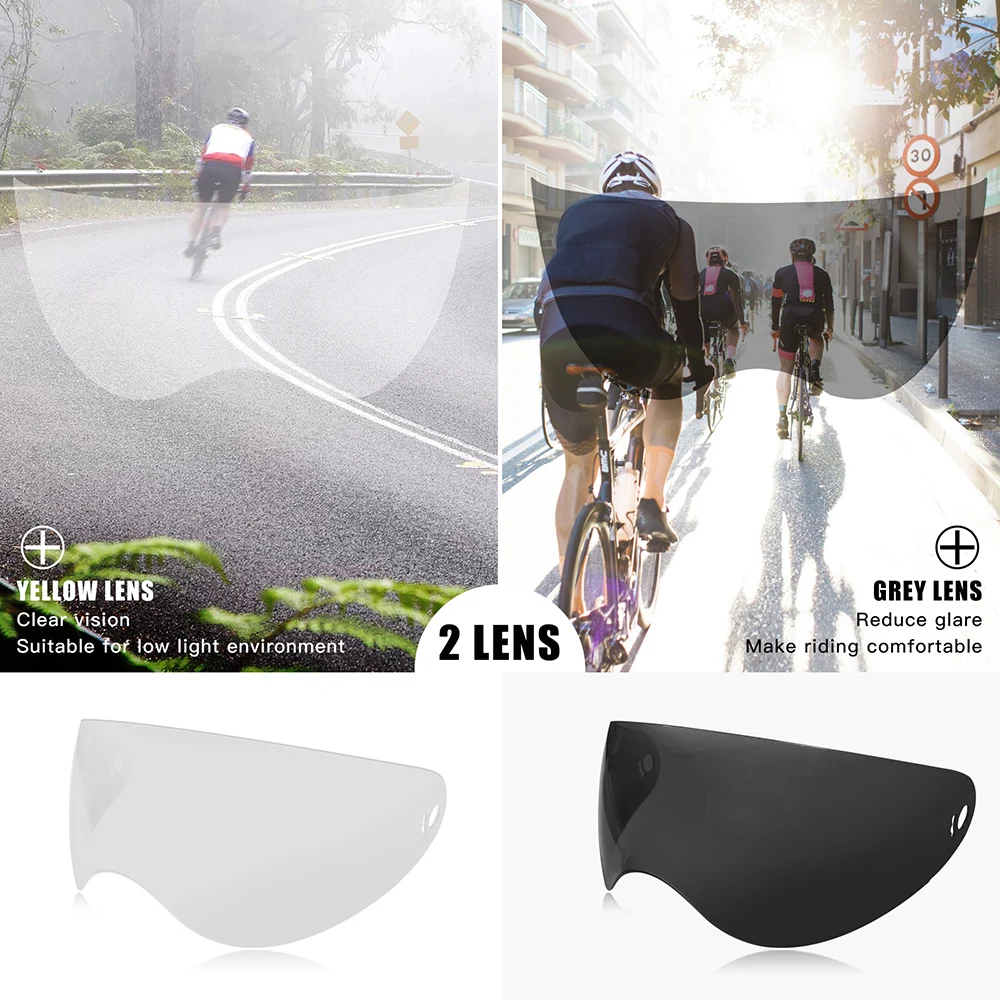 The Accessories For QUESHARK QE116 Helmet Grey Color Transparent Lens (Only 1 lens no including the helmet)