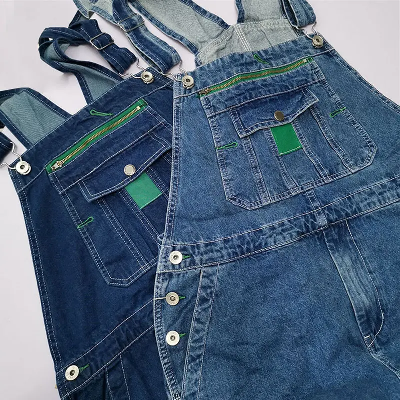 Jeans Men Men's Overalls Jumpsuit Large size Strap Straight Blue Jeans Loose Work Clothes More sizes 46 48 50