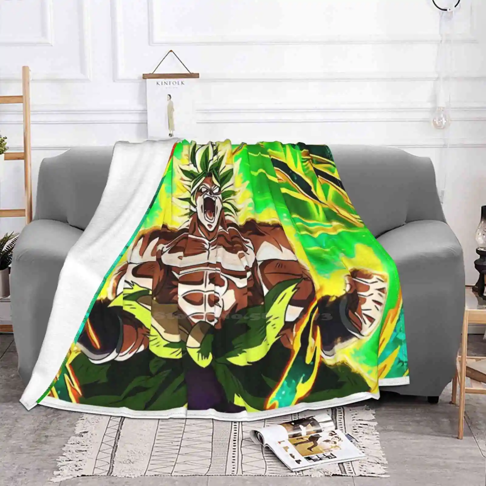 Broly Wallpaper Super Warm Soft Blankets Throw On Sofa / Bed / Travel Broly Wallpaper