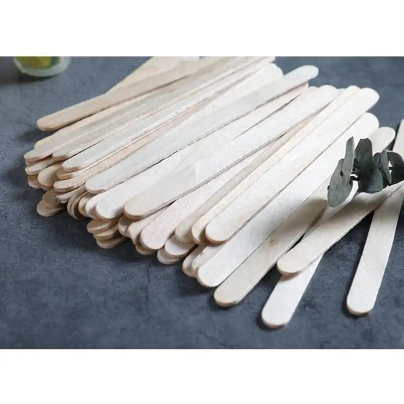 50pcs Popsicle Stick Ice Cube Maker Cream Tools Model Special-Purpose Wooden Craft Stick Lollipop Mold Accessories