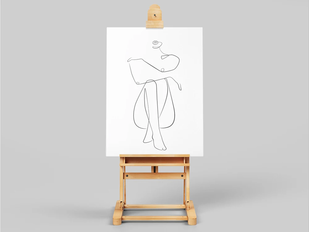 رسم خط واحد للسيدات، طباعة شخصية أنثى، لوحة فنية جدارية لجسم المرأة، فن عاري قابل للطباعة، ملصق تجريدي، السيد، e wall deouette، anlis #2