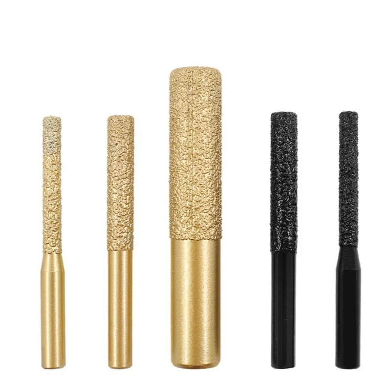 6.35มม.12.7มม.Brazed ตรงล้อเพชร Router Bit สำหรับหินอ่อนหินแกรนิตขอบโปรไฟล์/ตัด Router ไฟฟ้าหินแกรนิต