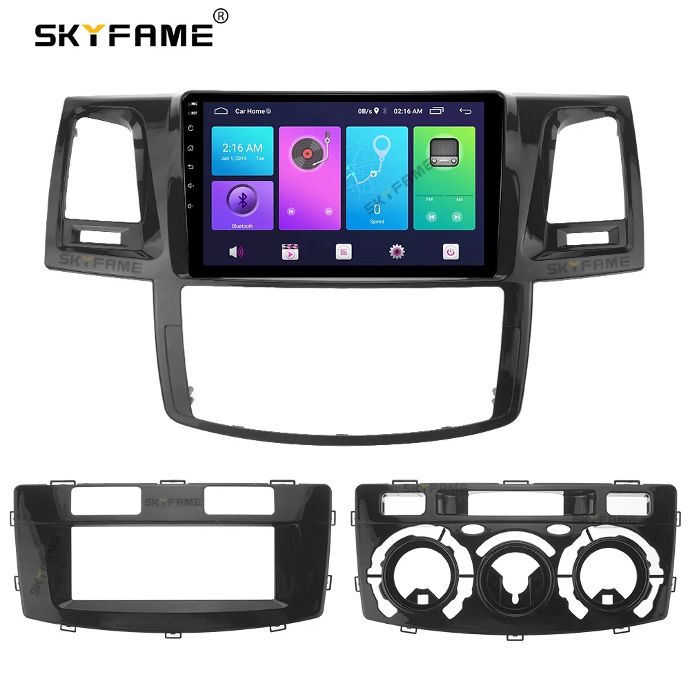SKYFAME Car Fascia Frame Adapter Android Radio Dash Fitting Panel Kit For Toyota Vigo Hilux Fortuner