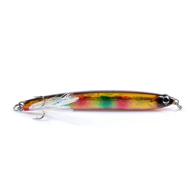 Painted Sinking Bait 10cm 14.4g 2pcs Freshwater Saltwater Fishing Lure pencil crappie minnow Artificial Hard Bait