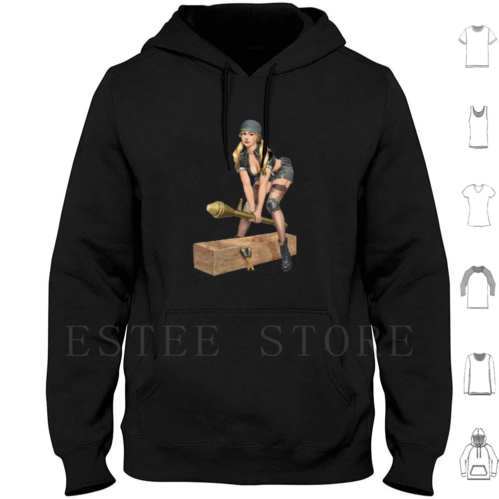 

Vintage War Pin Up Hoodies Long Sleeve Party Girls Action Netflix Shows Amine Karate Cam Newton Sixnine Swag New Ih