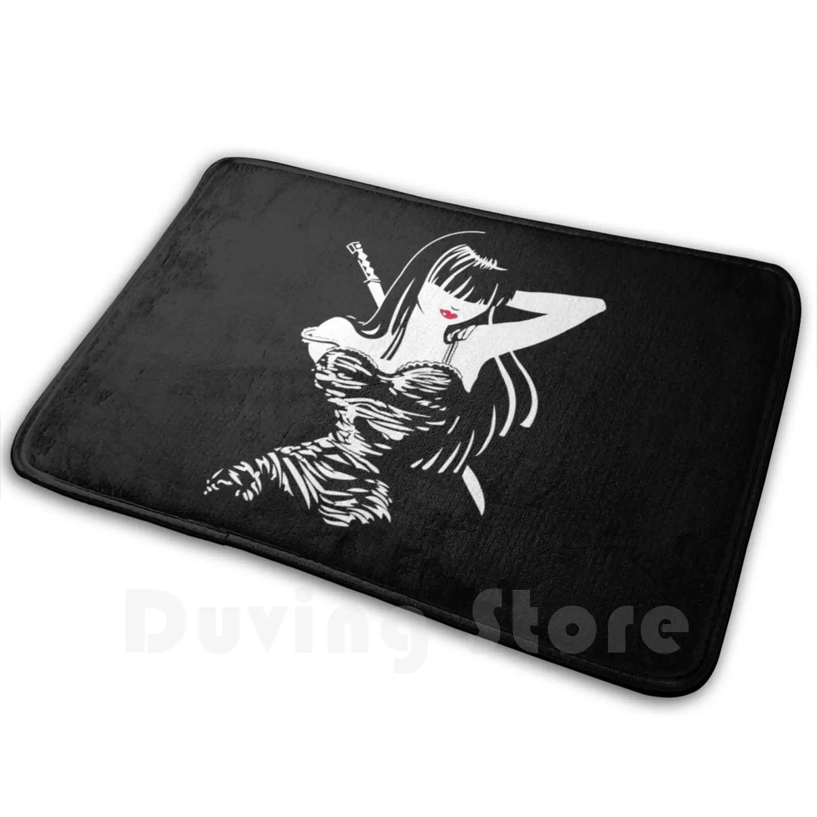 Cute And Lethal Girl Carpet Mat Rug Cushion Soft Non-Slip Girls Yakuza Anime Katana Geisha Sexy Womens Asian Asian Girl