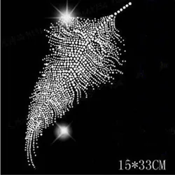 Sparkle Pattern Hot Fix Rhinestone Applique Diamond Transfer Clear Crystal Iron On Clothes Gem T Shirt Motif Strass Stickers