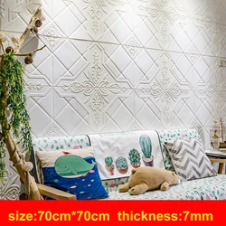 Self-adhesive 3d Foam Wall Stickers  Living Room Background Bedroom Decoration Stickers Soundproof Waterproof Wallpaper Stickers