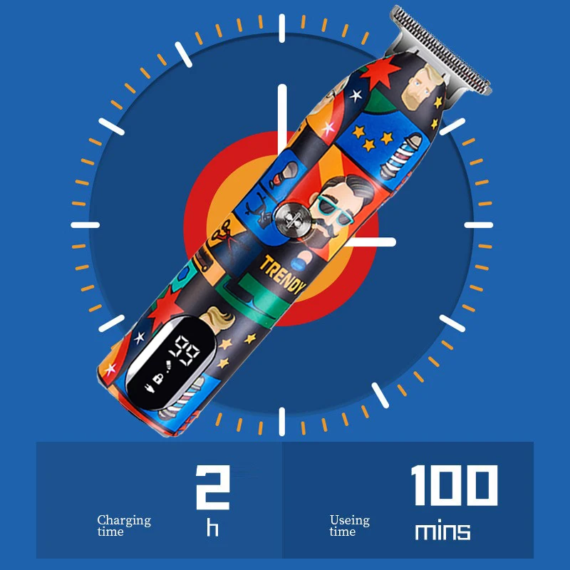 Fryzjer profesjonalna maszynka do włosów akumulator Graffiti elektryczna maszyna do cięcia wykończenia trymer do brody golarka akumulatorowa