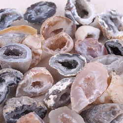 1 pz geodi Oco agata cristalli naturali Druzy metà campioni di quarzo decorazioni fai da te