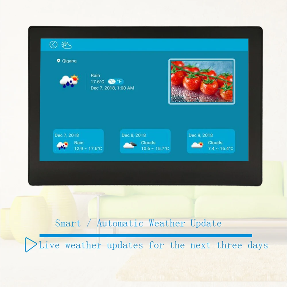 10-дюймовая облачная фоторамка WIIF для удаленной отправки фотографий с мобильного телефона с сенсорной функцией