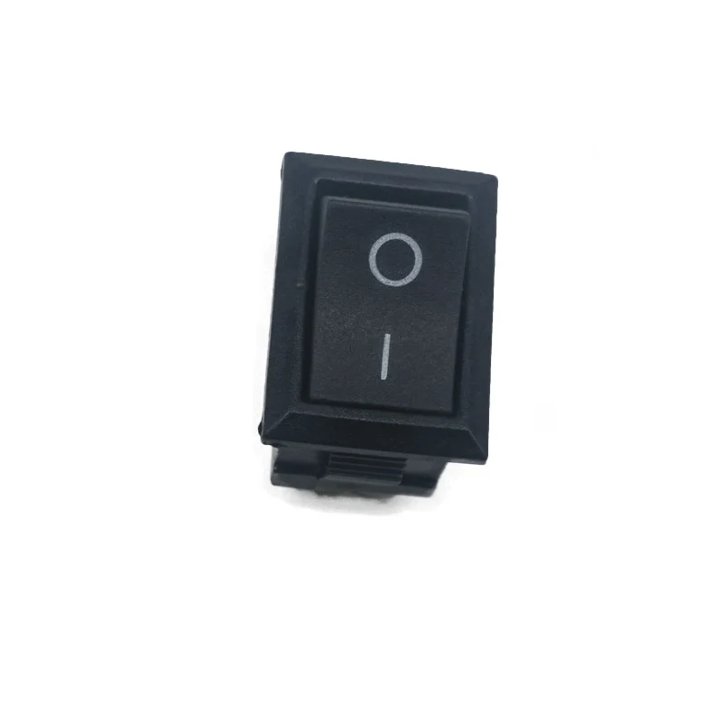 50/100 pcs/batch mini black button switch 6A-10A 110V 250V KCD1 2Pin snap-in on/off rocker switch with high quality copper feet