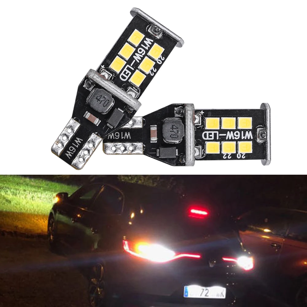 2X T15 W16W Canbus No Error LED Back Up Reverse Lights Bulb Xenon White For Opel Mokka Ampera Insignia Antara Astra K Zafira C