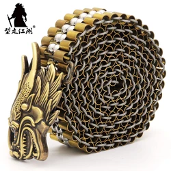 belt for men Pure copper belt Luxury Metal designer belts fashion goth gothic punk ceinture self defense tactical waistband