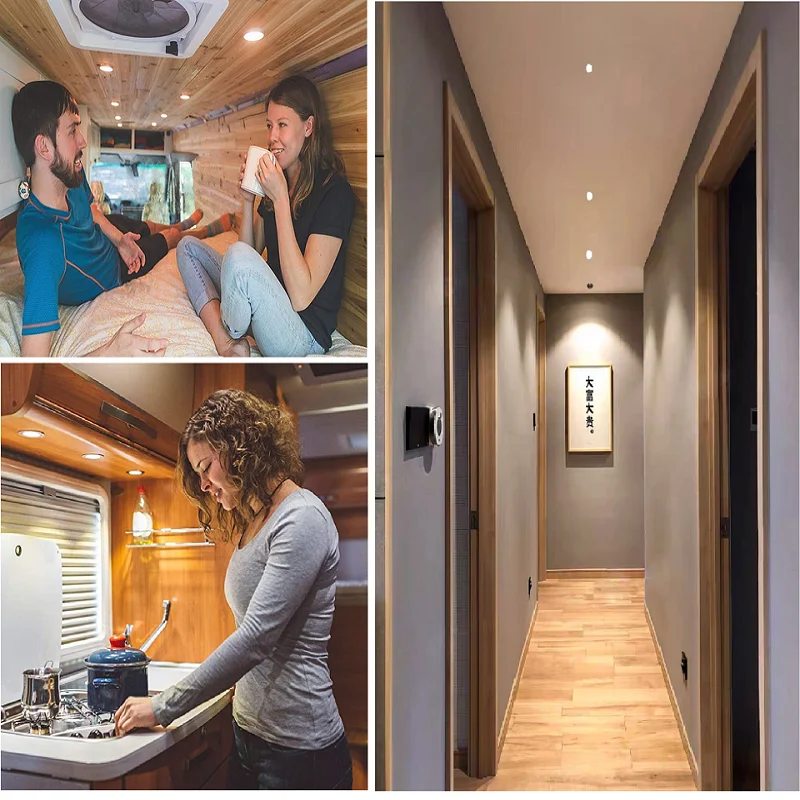 Etrnled-lâmpada embutida redonda, 3w, 12v, 24v, lâmpada rgb, luz de teto, luz interior, mini spot para barco, caravana