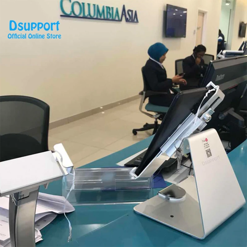 Suporte de mesa para tablets, suporte universal à prova de roubo para tablets de 7 a 13 polegadas com bloqueio