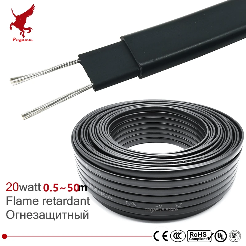 

0.5-100M 20W / M DXW-8 flame retardant heating belt self temperature limiting water pipe protection roof deicing heating cable