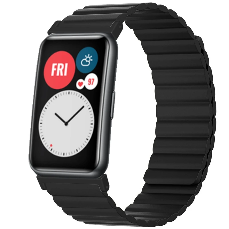 Đôi Dẻo Silicone Từ Vòng Tay Cho Đồng Hồ Huawei Watch Phù Hợp Với Từ Dây Đeo Đồng Hồ Cho Đồng Hồ Huawei Watch Phù Hợp Với Từ Dây Correa