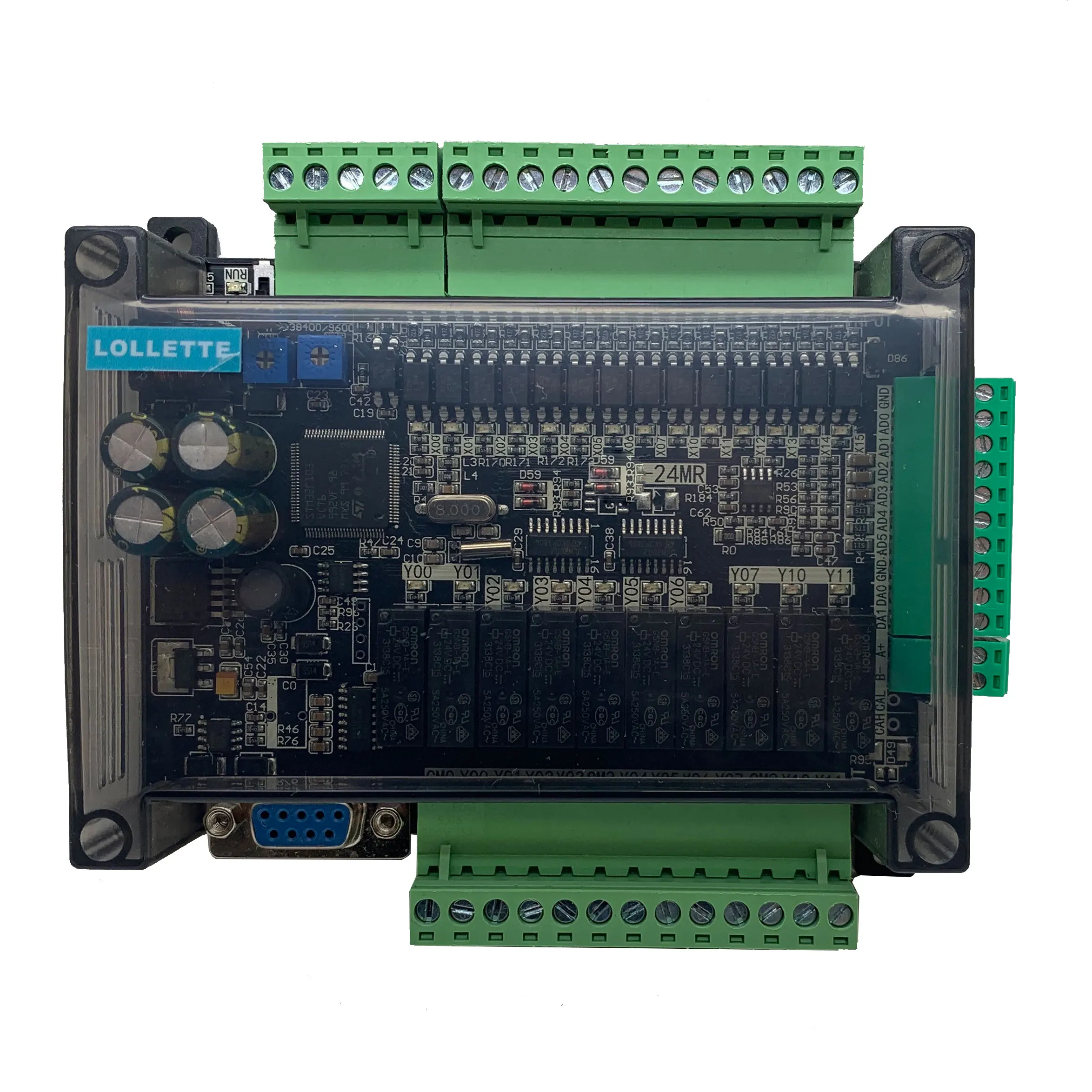 

LE3U FX3U 24MR 6AD 2DA RS485 RTC (real time clock) 14 input 10 relay output 6 analog input 2 analog output plc controller