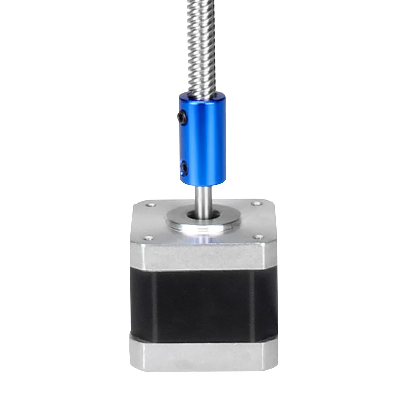 Blue Rigid Shaft Coupler Aluminum Alloy Coupling Bore 5mm 8mm Rigid Clamping Coupler Screw For Stepper Motor
