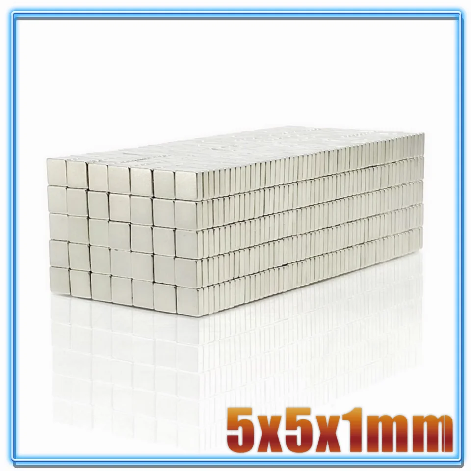 20-200pcs/lot magnet 5x5x1 5x5x2 N35 Strong Square NdFeB Rare Earth Magnet 5*5*1 5*5*2 Neodymium Magnets 5*5*1 5x5x1.5