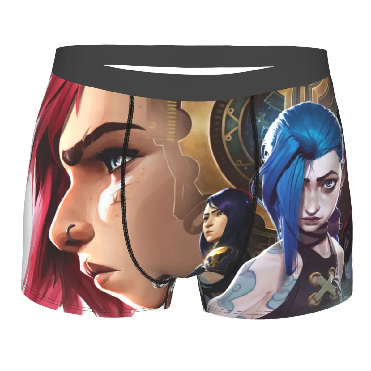 Poster Arcane Jess Animated Episodes Underpants Cotton Panties Men's Underwear Print Shorts Boxer Briefs