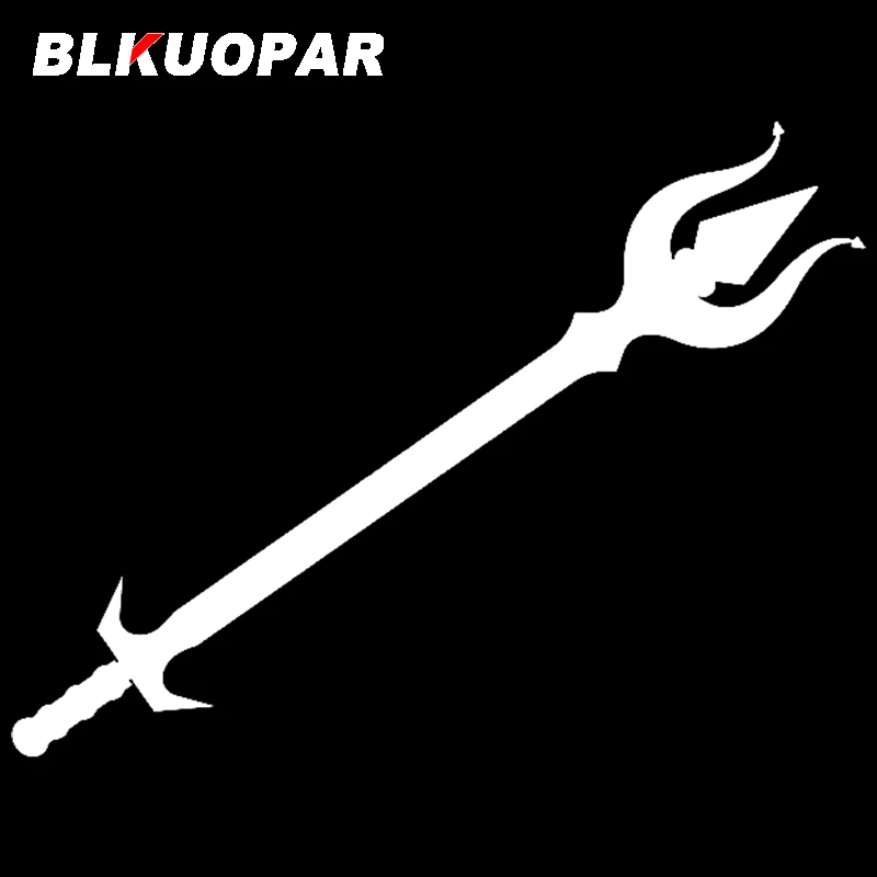 BLKUOPAR for Trident Weapon Car Stickers Simple Personality Decals Die Cut Occlusion Scratch Creative Windows Caravan Decor