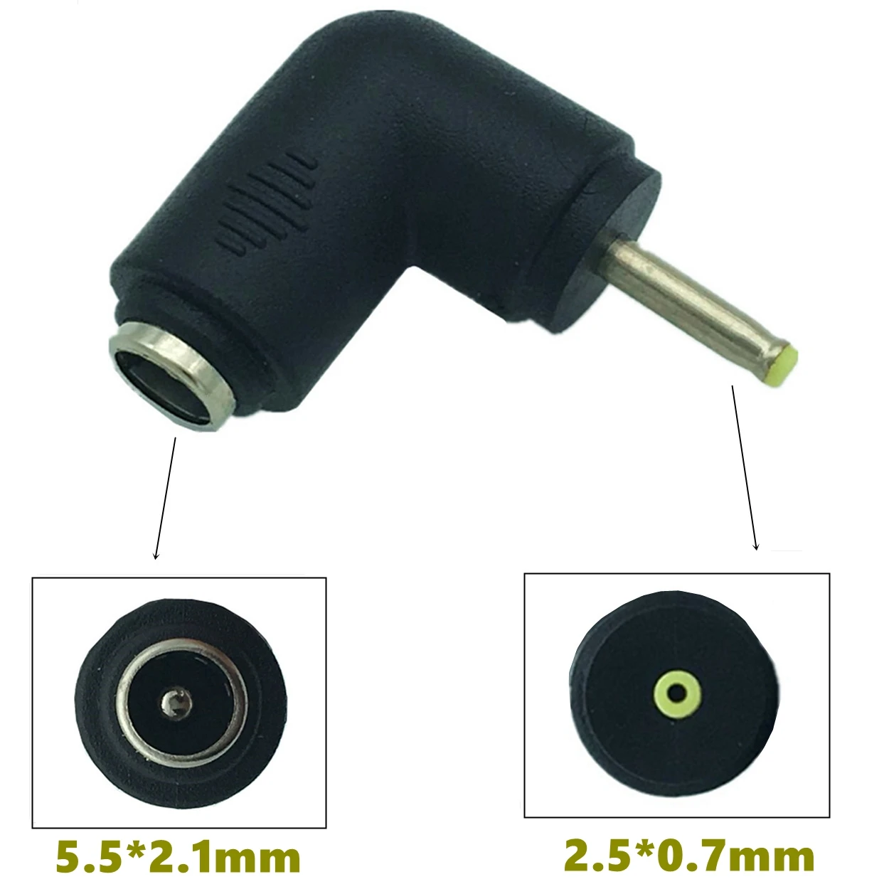 5.5 x 2.1 mm female jack to 3.0 * 1.1 / 2.5 * 0.7 male plug DC power plug connector adapter for laptop