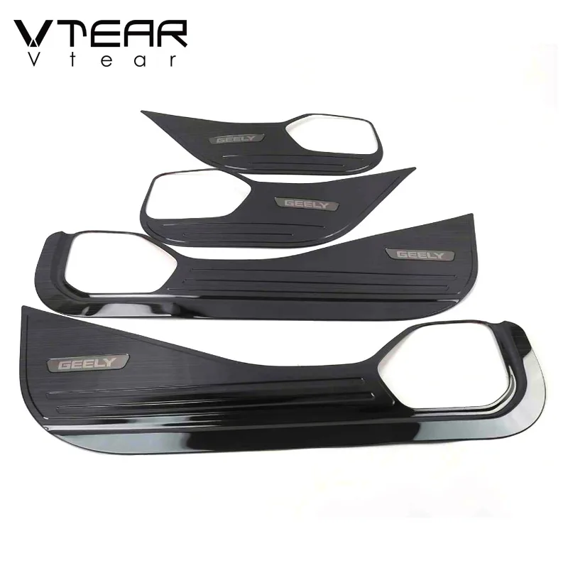 Vtear For Geely Coolray SX11 BelGee X50 Door Anti-kick cover interior frame car styling Trim chrome accessories Mouldings parts