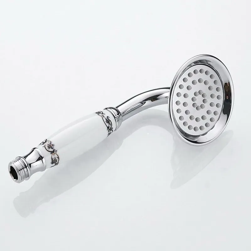 Chrome/Antique Brass/Black Bronze Golden Brass Ceramic Handle Shower Head Telephone Style Bathroom Hand Shower Head Spray