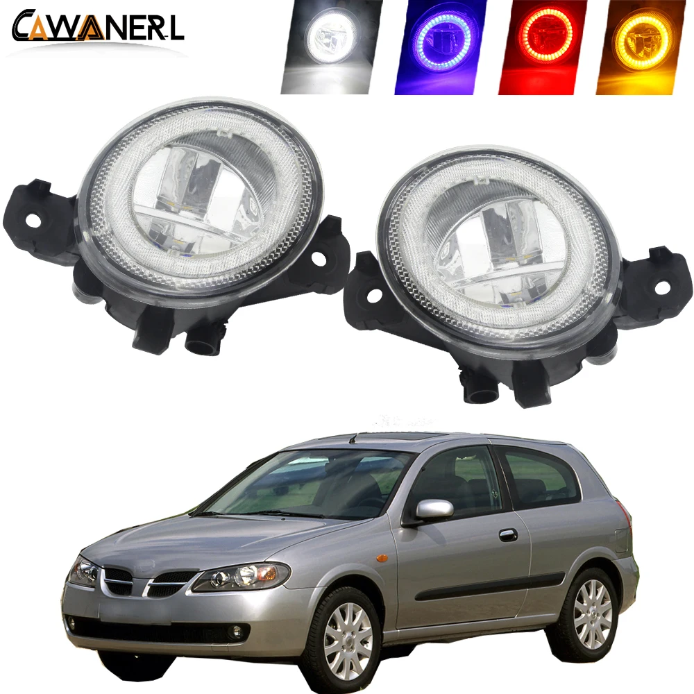 

2 Pieces Car Fog Light LED Angel Eye Daytime Running Lamp 4000LM H11 12V For Nissan Almera 2/II Hatchback Saloon (N16) 2001-2006