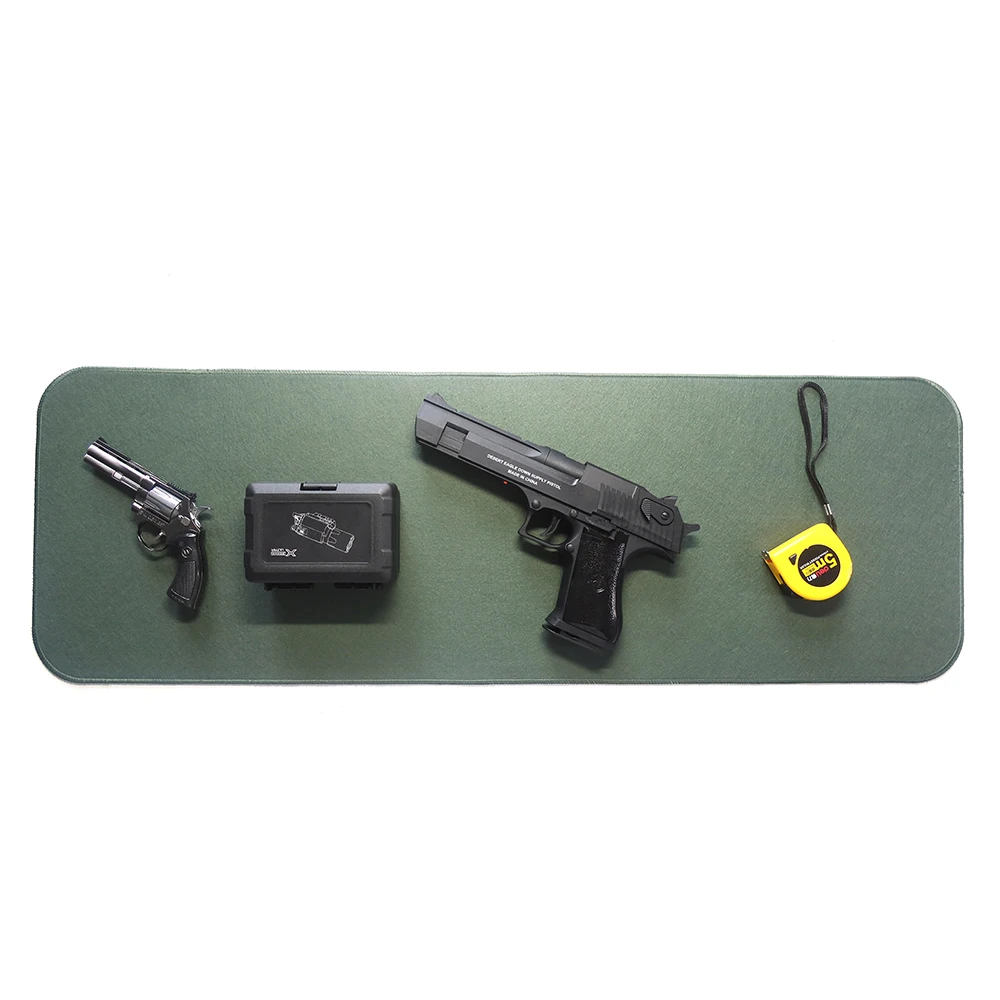 Solid Color Gray Green Shooting Accessories Tactical Non-slip Gun Pistol Maintenance Cleaning Mat Villus Waterproof Wide Pad