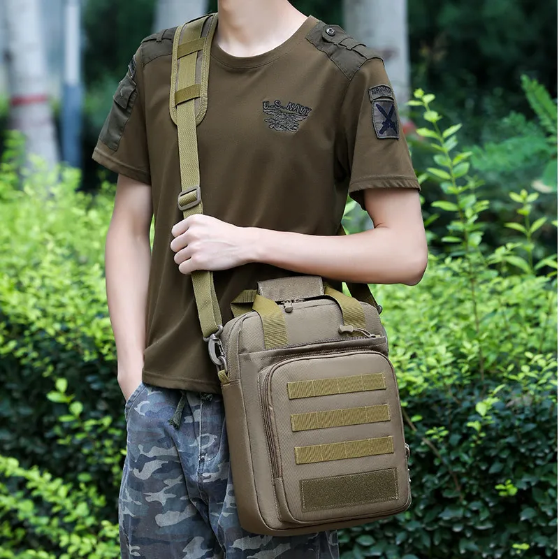 Tactical Men Messenger Bag Sling Handbag Waterproof Molle Shoulder Hiking Hunting Fishing Travel Fanny Pack Sports Camping Bag