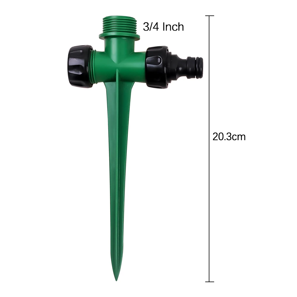 2 sztuk/partia zraszacz ogrodowy 360 stopni regulowany trawnik trawa obrotowy opryskiwacz nawadniania System podlewania ogrodu #24015