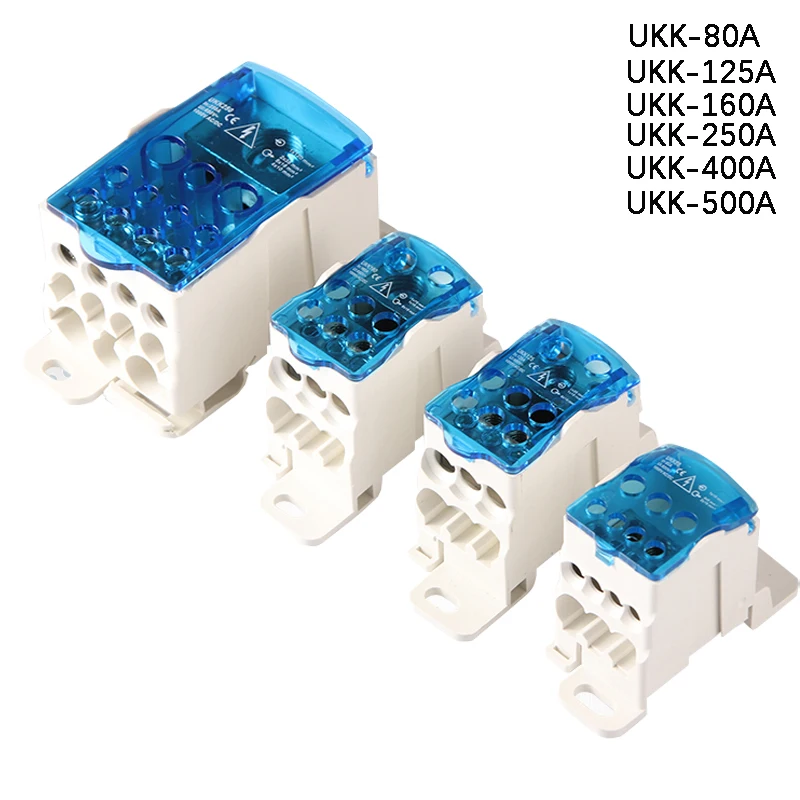 

UKK80A UKK125A UKK160A UKK250A UKK400A UKK500A Terminal Block 1 in many Out Din Rail distribution Box