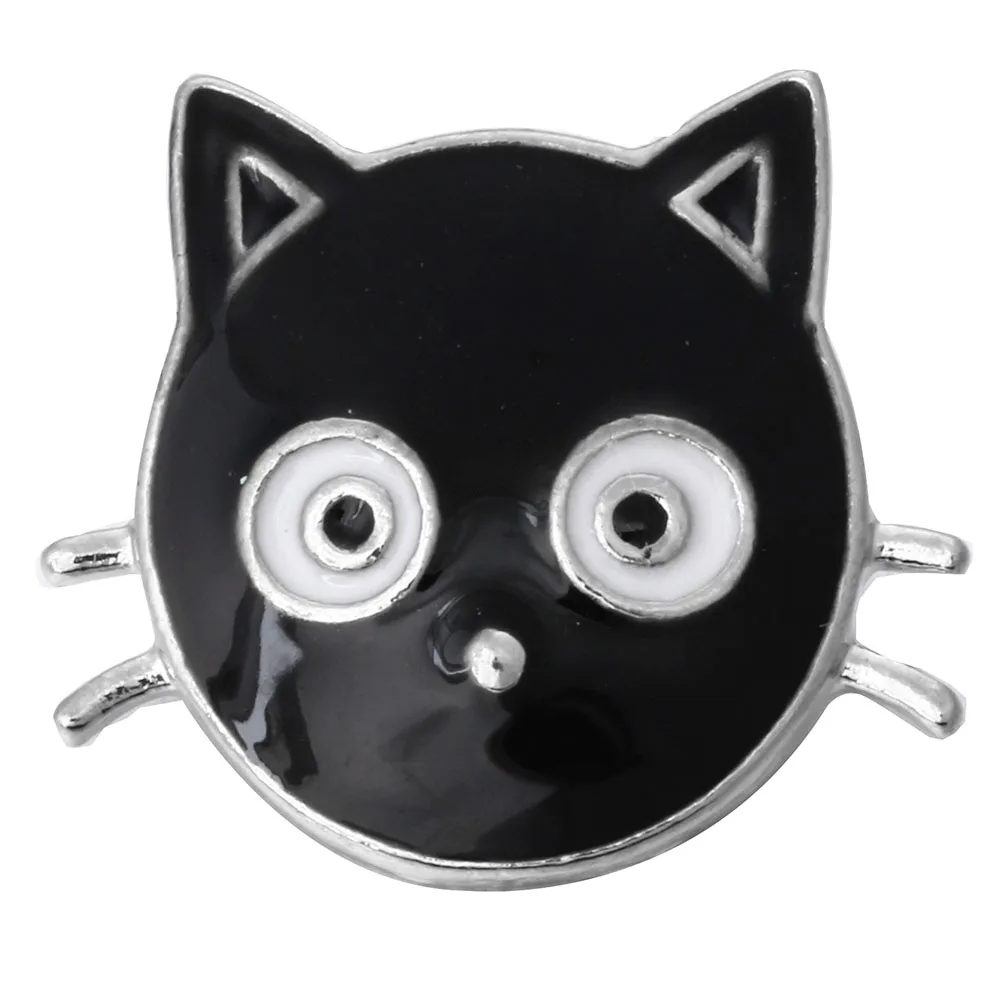 5pcs/lot Wholesale Snap Button Jewelry Mixed Black Metal 18mm Snaps with Rhinestone Button for 18mm Snap Bracelets Bangles