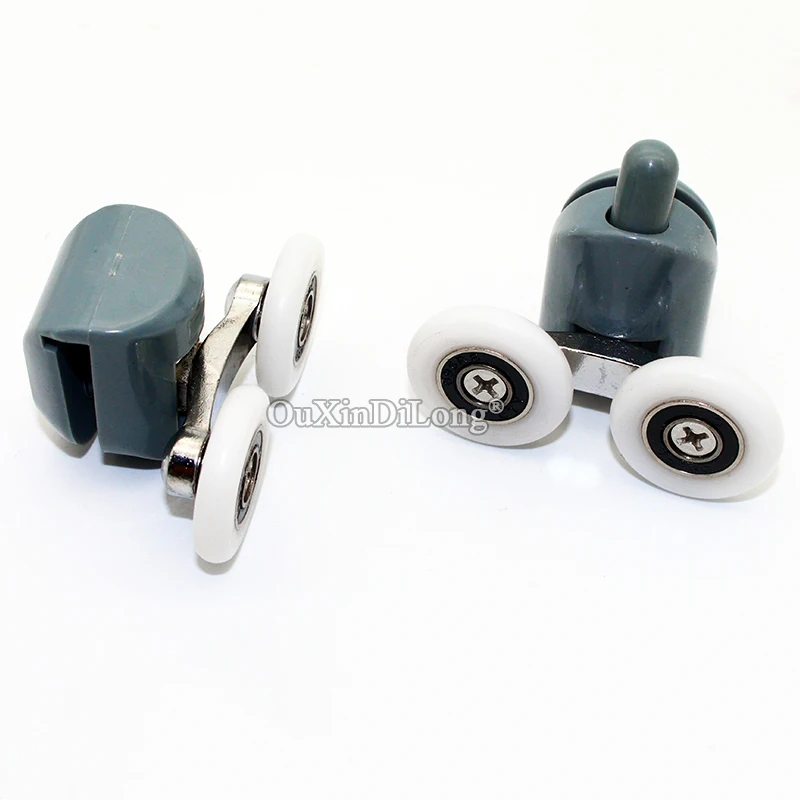 

Brand New 4Pairs Heavy Duty Shower Door Rollers Pulleys Double Swing Wheels Runners Wheel Diameter 23/25mm