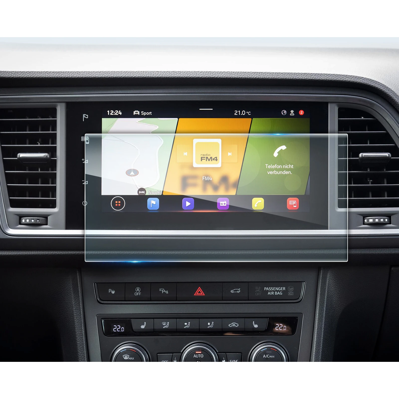 Ochraniacz ekranu samochodowego LFOTPP do Seat Ateca 2021 2022 2023 2024 2025 9,2-calowy wyświetlacz dotykowy nawigacji GPS Auto Seat Ateca Akcesoria 2025