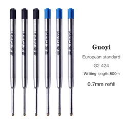 Guoyi K088-Recharge de stylo à bille en métal, 10 pièces/lot, pour école, bureau, cadeau, hôtel, business, Nip424, longueur d'écriture 700m