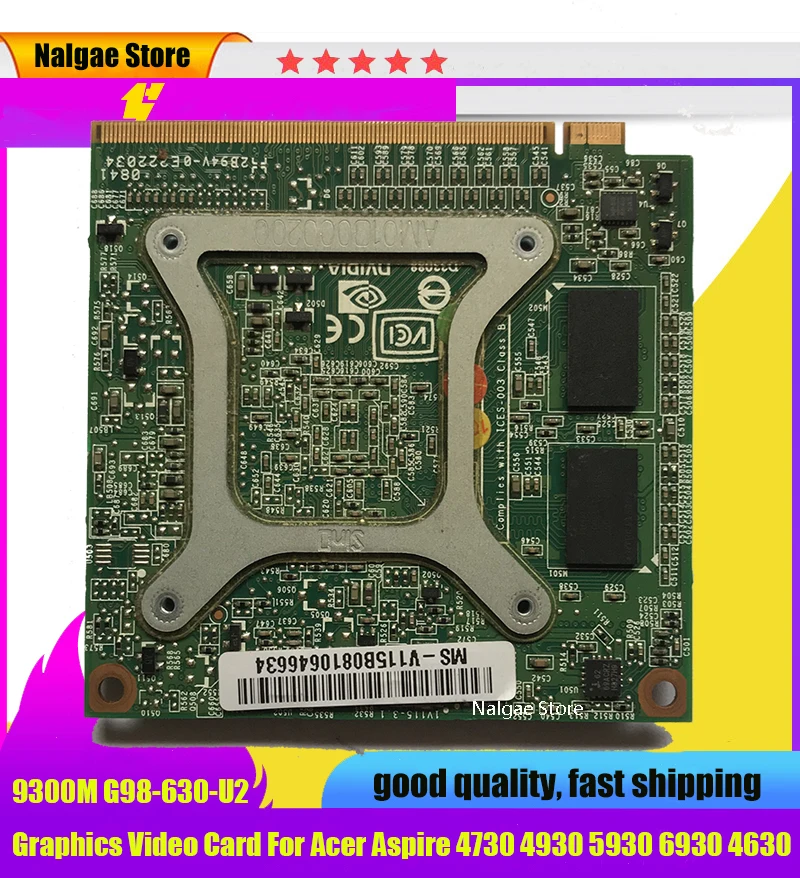 Imagem -04 - Geforce 9300m gs 9300mgs Mxm ii Ddr2 256mb G98630-u2 Placa de Vídeo Gráfica para Acer Aspire 4730 4930 5930 6930 4630 7730