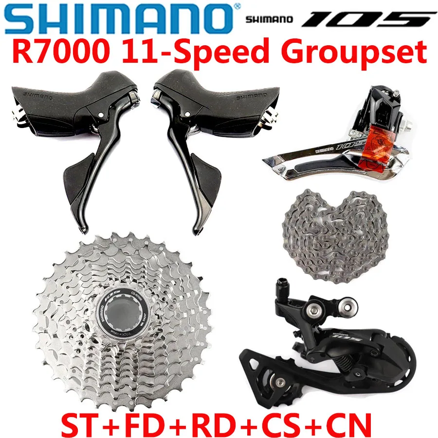 AliExpress Shimano SHIMANO 105 R7000 11S Groupset 5800 R7000 11S ROAD Bicycle Derailleurs ST+FD+RD+CS+CN Front REAR Derailleur 11-28T 30T 32T 34T