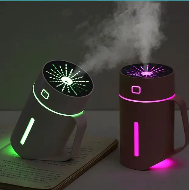 

Portable 420ML USB 7 Color LED Air Humidifier 2 Gear Wired Wireless Mini Humidifier Essential Oil Diffuser for Home office